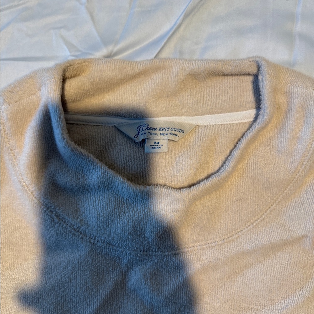 J.Crew Beige French Terry Knit Crewneck Sweater